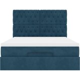  Otomanski krevet s madracima tamnoplavi 140x190 cm baršunasti | Eponuda.com