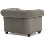 Ropez Siva baršunasti chesterfield fotelja York Blik – | shoptok.hr