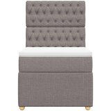 Krevet s oprugama i madracem smeđesivi 80x200 cm od tkanine | shoptok.hr