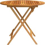  Sklopivi vrtni stol Ø 90 x 75 cm od masivnog drva eukaliptusa | shoptok.hr