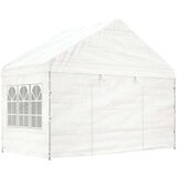  Sjenica s krovom bijela 15 61 x 4 08 x 3 22 m polietilen | shoptok.hr