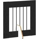  Vrata za pse z stojali 8 pcs Črni hrast 60 x 60 cm, (5000232733) | Shoptok.si