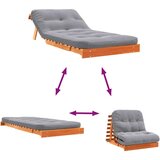  Futon na razvlačenje s madracem smeđi 90 x 206 x 11 cm borovina | shoptok.hr