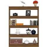 vidaXL knjižna omara/pregrada rjavi hrast 100x30x135 cm | Shoptok.si