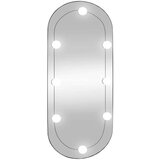  Zidno ogledalo s LED svjetlima 35x80 cm stakleno ovalno | shoptok.hr