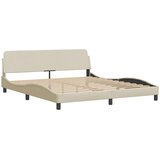  Posteljni okvir brez vzmetnice krem 180x200 cm blago | Shoptok.si