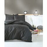  stripe anthracite anthracite satin double quilt cover set | ePonuda.com