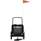 Prikolica za bicikl za kućne ljubimce Crna 125 x 53 x 54 cm | shoptok.hr