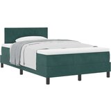 vidaXL Postelja s pomičnim dnom in vzmetnico Temno zelena 120x200 cm Žamet, (22051606) | Shoptok.si