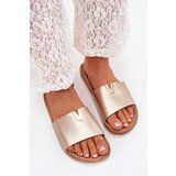 Boto Women's Cork Platform Slippers With Decorative Detail Gold Vessira | Shoptok.si