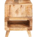 vidaXL Konec mize s polico Rjava 40 x 40 x 49 cm trden mangov les | Shoptok.si