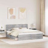  Okvir za krevet s uzglavljem Siva Sonoma 200 x 200 cm | shoptok.hr