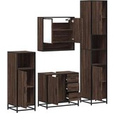 vidaXL 4-dijelni set kupaonskog namještaja boja smeđeg hrasta drveni | shoptok.hr