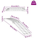  Ramp za motocikle Srebrno 180 x 28 x 5 cm Aluminij | shoptok.hr