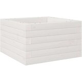  Vrtno cvetlično korito belo 40x40x23 cm trdna borovina | Shoptok.si