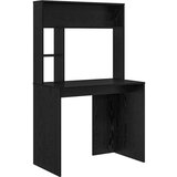 vidaXL Miza s polico Črni hrast 91 x 50 x 149 cm Konstruiran les | Shoptok.si