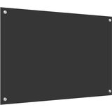  Kuhinjski zid Tamno siva 90 x 60 cm Staklo otporno na udarce | Shoptok.si