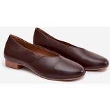 Boto Women's Ballerinas Made of Eco Leather Flat Heel Brown Olyssia | Shoptok.si