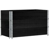  Vrtna sadilica crna 100x50 cm od masivne borovine | shoptok.hr
