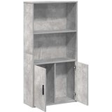 vidaXL Regal za knjige siva boja betona 60x24x120 cm konstruirano drvo | shoptok.hr