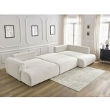 Bobochic Paris Krem sklopiva kutna garnitura od samta (s lijevim kutom/u obliku slova "U") Lucien – | shoptok.hr