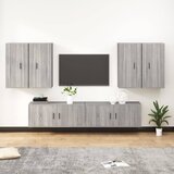 vidaXL Komplet TV omaric 6-delni siva sonoma inženirski les | Shoptok.si