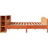 Knjižna postelja brez vzmetnice vošč. rjava 200x200 cm borovina, (21610119) | Shoptok.si