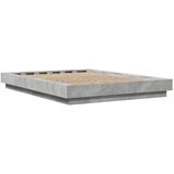  Okvir kreveta s LED svjetlima boja betona 120 x 200 cm drveni | shoptok.hr