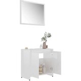  3-dijelni set kupaonskog namještaja od iverice sjajni bijeli | shoptok.hr