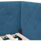  Kutni okvir kreveta Plava 90 x 190 cm Baršun | shoptok.hr