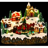  Božićno selo s vlakom SALO 25,5 x 20 x 23 cm Smola Šareni | shoptok.hr