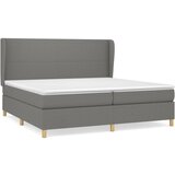 Maison Chic Box spring postelja - Vzmetna postelja z vzmetnico temno siva 200x200 cm blago SL20025, (21893356) | Shoptok.si