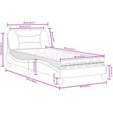 vidaXL Postelja z vzmetnico črna 80x200 cm umetno usnje | Shoptok.si