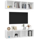  Zidni TV ormarići 2 kom bijeli od konstruiranog drva Bijela | Shoptok.si