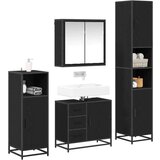  Set namještaja za kupaonicu 4 pcs Crni hrast 65 x 33 x 60 cm | shoptok.hr