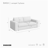 Rodier Svetlo rjava žametna sedežna garnitura 218 cm Baga – | Shoptok.si