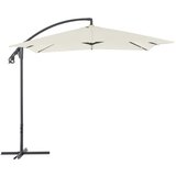 vidaXL Previsni senčnik z jeklenim drogom 250x250 cm peščen Cene