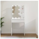  Toaletna mizica z LED lučkami bela 60x40x140 cm Cene