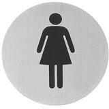 Hendi Samolepilna informacijska ploščica za WC vrata ŽENSKA, nerjaveče jeklo, dia. 75 mm - 663615, (21389745) | Shoptok.si