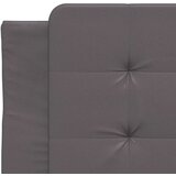 vidaXL Posteljni okvir z LED lučkami siv 100x200 cm umetno usnje | Shoptok.si