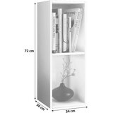 MID.YOU PISARNIŠKI REGAL 34/72/30 cm bela | Shoptok.si