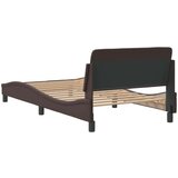  Okvir za krevet s uzglavljem smeđi 100x200 cm od umjetne kože | shoptok.hr