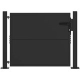  Vrtna vrata 110 x 105 cm Crna Može se zaključati | shoptok.hr