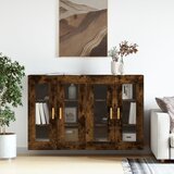 Maison Chic Stenska omarica - Zidna omarica 2 kosa dimljeni hrast inženirski les iu1249, (22063380) | Shoptok.si