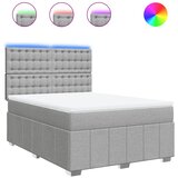  Krevet box spring s madracem svjetlosivi 140x200 cm od tkanine | shoptok.hr