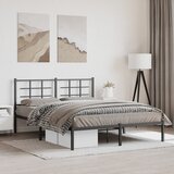  Metalni okvir za krevet s uzglavljem crni 160x200 cm Cijene