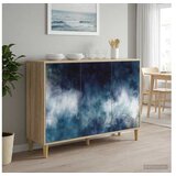 vidaXL Kreveta RAALTE Sonoma 102 x 33 x 75 cm Konstruirano drvo - Plavi mramorni uzorak Cijene