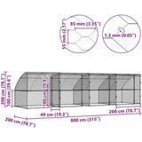  Pasja lopa s shranjevanjem 4 pcs srebrna 8 x 2 x 2 m Jeklo - - Srebrna - 96.55 - 8 x 2 x 2 m - 2025-vidaXL-TOPSELLER | Shoptok.si