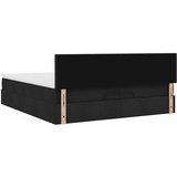 vidaXL Otomanski krevet s madracem crni 200x200 cm od tkanine | shoptok.hr