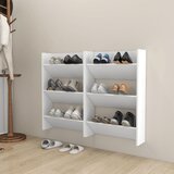 vidaXL Zidni ormarići za cipele 2 kom bijeli 60x18x90 cm od iverice Cijene